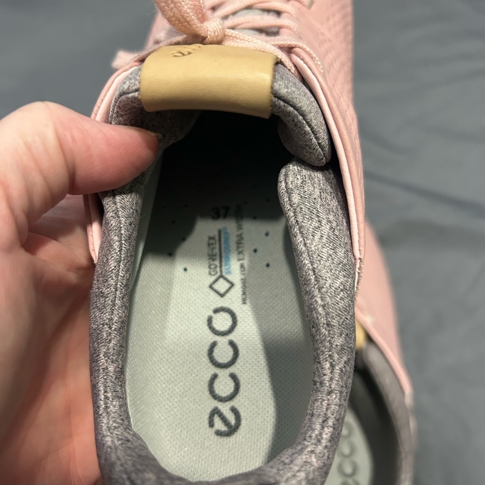 ECCO Womens Golf Cool Pro in Silver Pink Size 37 E-DTS Leather Womens Size 6/6.5 - Picture 10 of 12